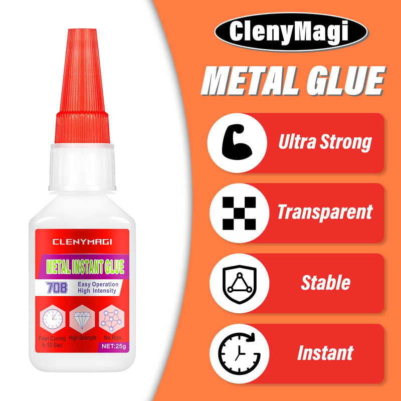 Super Glue for Metal, 2 Pack Metal Glue Designed for Bonding Metal to Plastic or Wood, Waterproof, Heat-Resistant, Strongest Metal Glue Ideal for DIY Crafts and Instant Bonding