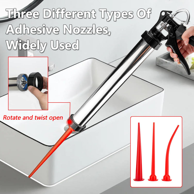 Long Caulking Nozzle for Sausage Caulking Gun, 3 Pcs