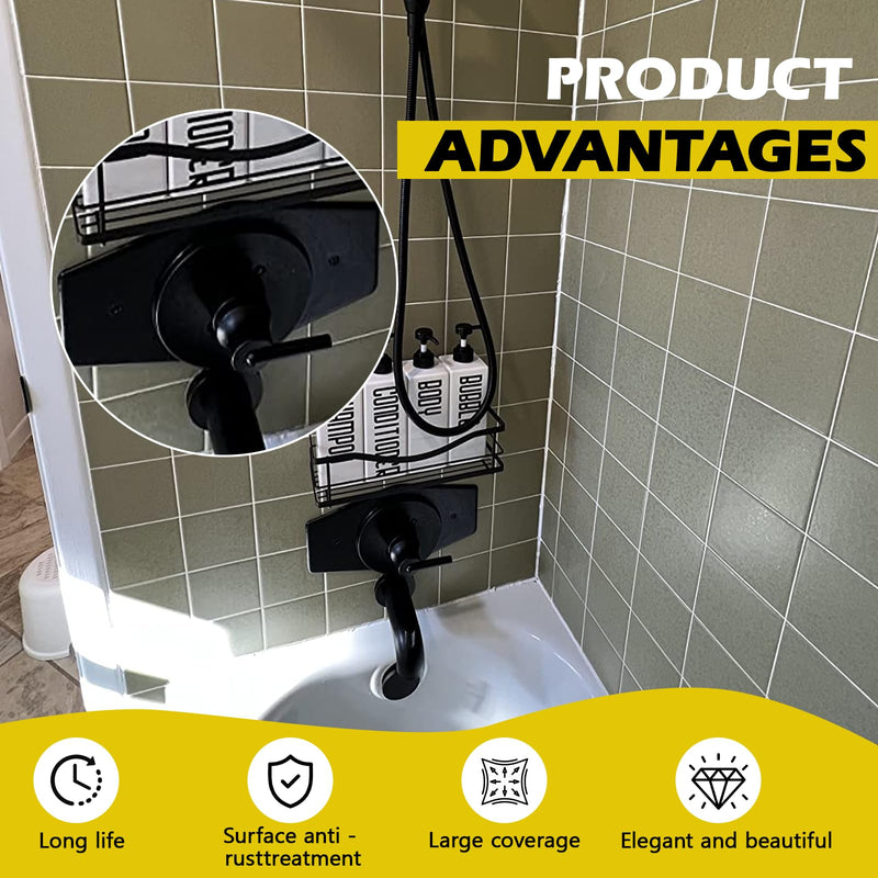 One-Hole Remodel Shower Cover Plate Replacement for Moen & Delta | Shower Valve Trim Single Hole Renovation Shower Cover Plate for 2 Handle or 3 Handle Shower Black D502-62