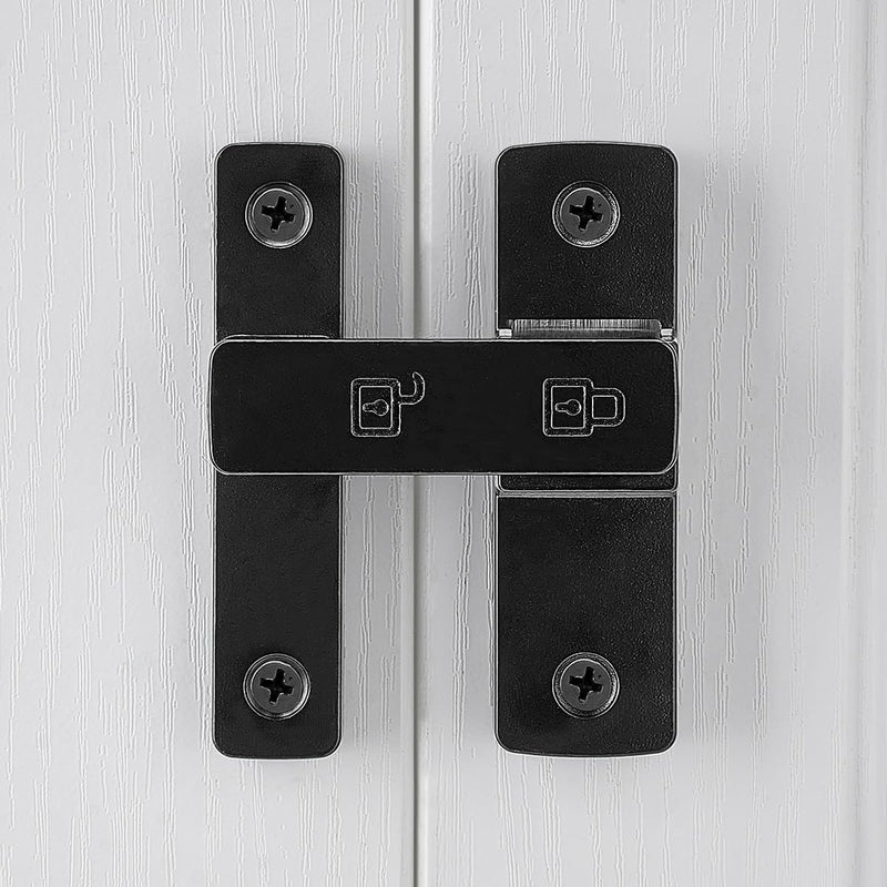 4 Packs Black Barn Door Latches,180 Degree Gate Lock,Flip Gate Latches Hardware,Zinc Alloy Door Lock Latch,Door Security Sliding Door Latch Lock for Cabinets,Bathroom, Barn & Garden Black_180 Degree 4