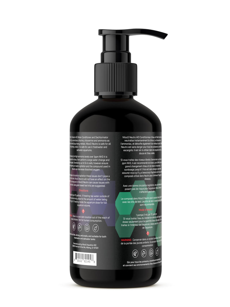 NilocG Aquatics Neutro AIO Water Conditioner and Dechlorinator, 500ml/16.9 oz, Treats 5000 gallons
