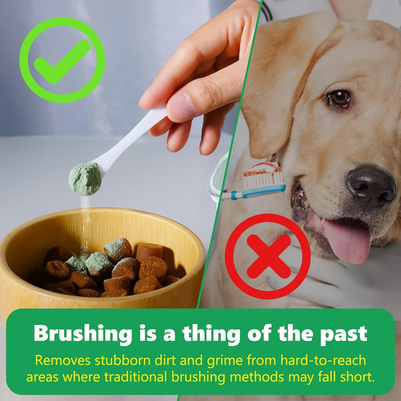 Dog Dental Care Powder Plaqueoff Powder for Pets, Teeth Cleaning Powder for Dogs & Cats Breath Freshener Powder for Bad Breath, Tartar Remover, Plaque Off, and for Rabbit - PawsPlanet Australia