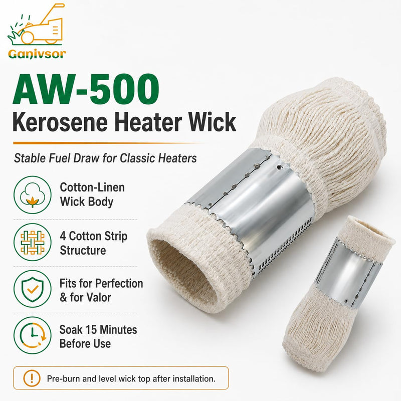 Ganivsor AW500 Wick for Kerosene Heat MfrPartNo AW-500 American Wick Fits Many Perfection Models