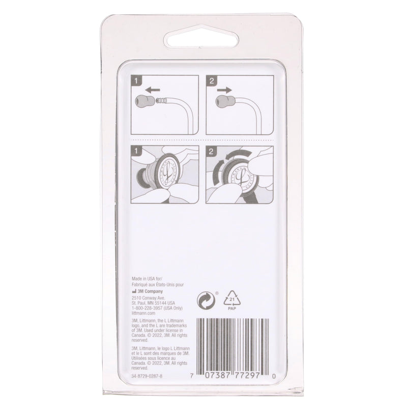 3M Littmann Stethoscope Spare Parts Kit – Gray, Compatible with Classic II S.E., Includes Snap Tight Soft-Sealing Small Eartips, Tunable Diaphragm & Rim, Non-Chill Bell Sleeve, 40006