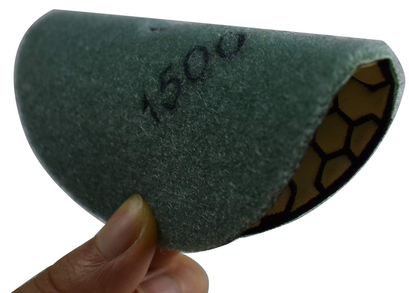7 Pieces of 4 inch Premium Grade Dry Diamond Polishing Pads for Marble Granite Concrete Countertop Glass Engineered Stone
