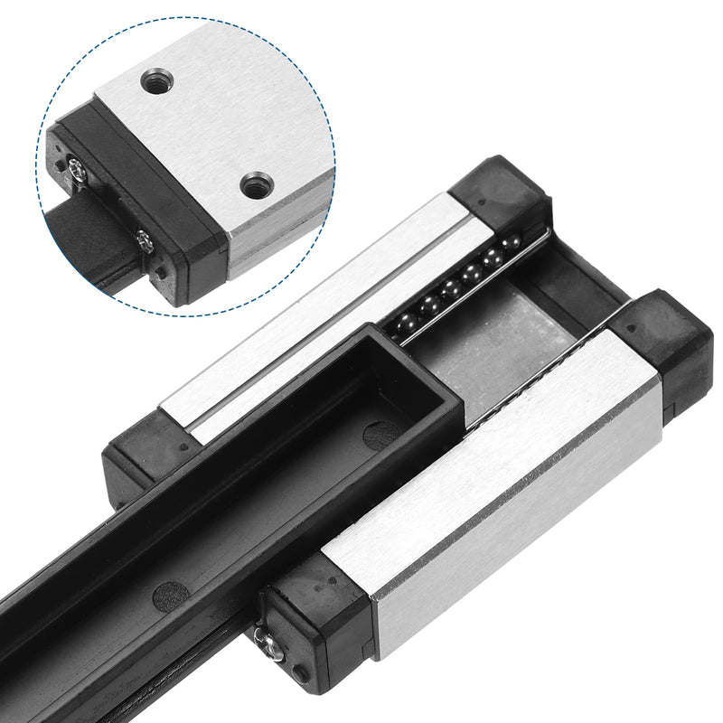 uxcell 2pcs MGN7 150mm Linear Guide Rail with 2pcs MGN7H Sliding Carriage Block Bearing Steel and 2pcs Plastic Mini MGN12 Linear Guide for DIY 3D Printers and CNC Machine, Silver