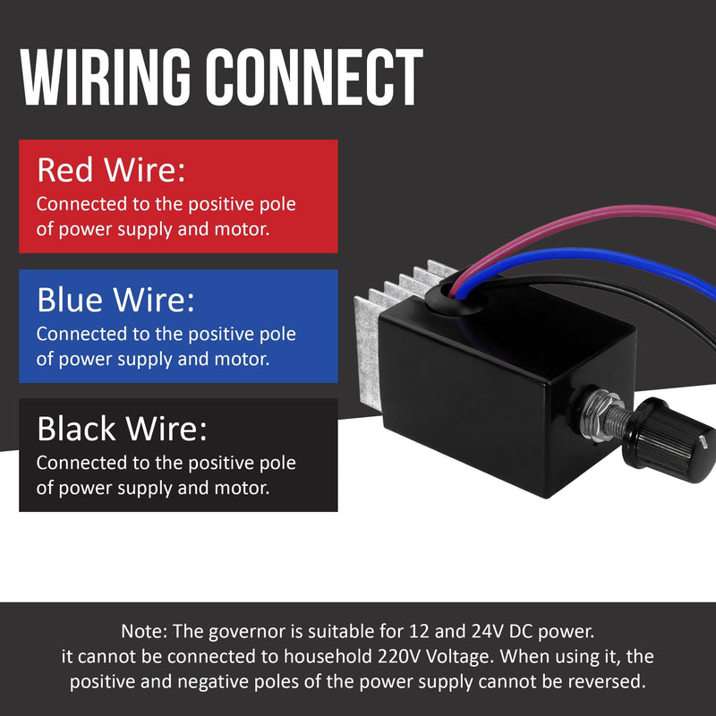 DC Motor Speed Controller Universal DC 12V 24V 10A Electronic Stepless Speed Regulator Switch for Car Truck Fan Heater Control