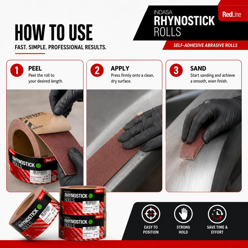 Indasa 2.75" PSA Sandpaper Roll - 27 Yard Rhynostick 600-Grit Long Continuous Roll, Self-Adhesive Stickyback Sand Paper for Woodworking, Automotive, Metal (Aluminum Oxide Plus Lubricant) 600-Grit Aluminum Oxide Plus Lubricant