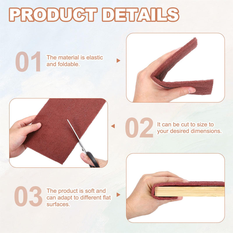 800 Grit Scuff Pads General Purpose 9x6 Wine Red 20 Pcs 800 grit