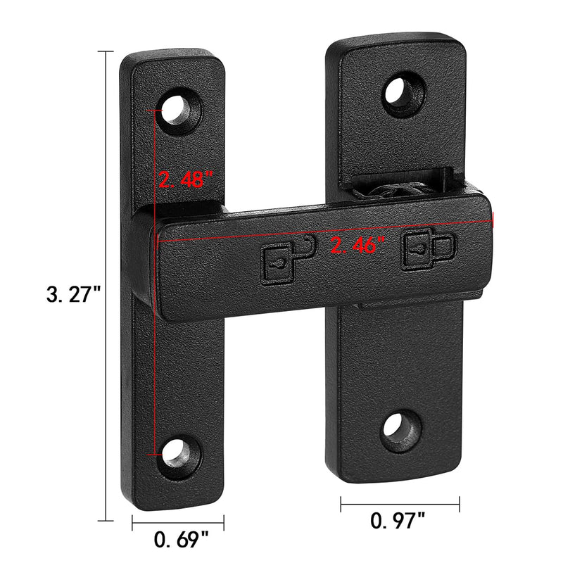 Matte Black Barn Door Latches,180 Degree Gate Lock,Flip Gate Latches Hardware,Zinc Alloy Door Lock Latch, Pet Lock,Door Security Door Latch Lock for Cabinets,Bathroom, Barn & Garden Matte Black_180 Degree 1
