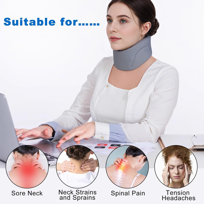Neck Brace for Sleeping, Soft Cervical Collar, Cervicorrect Neck Brace for Neck Pain and Support, Neck Brace Cervical Collar for Women and Men, Wraps Keep Vertebrae Stable and Aligned (L) Large