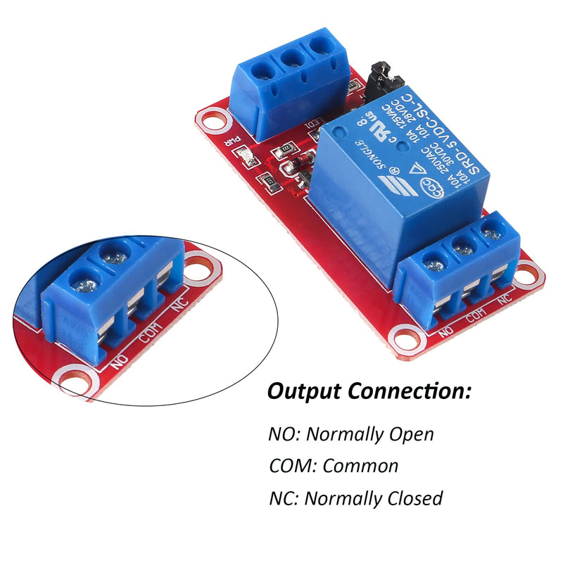 DIANN 12pcs DC 5V Relay Module 1 Channel Relay Board with Optocoupler Support High/Low Level Trigger