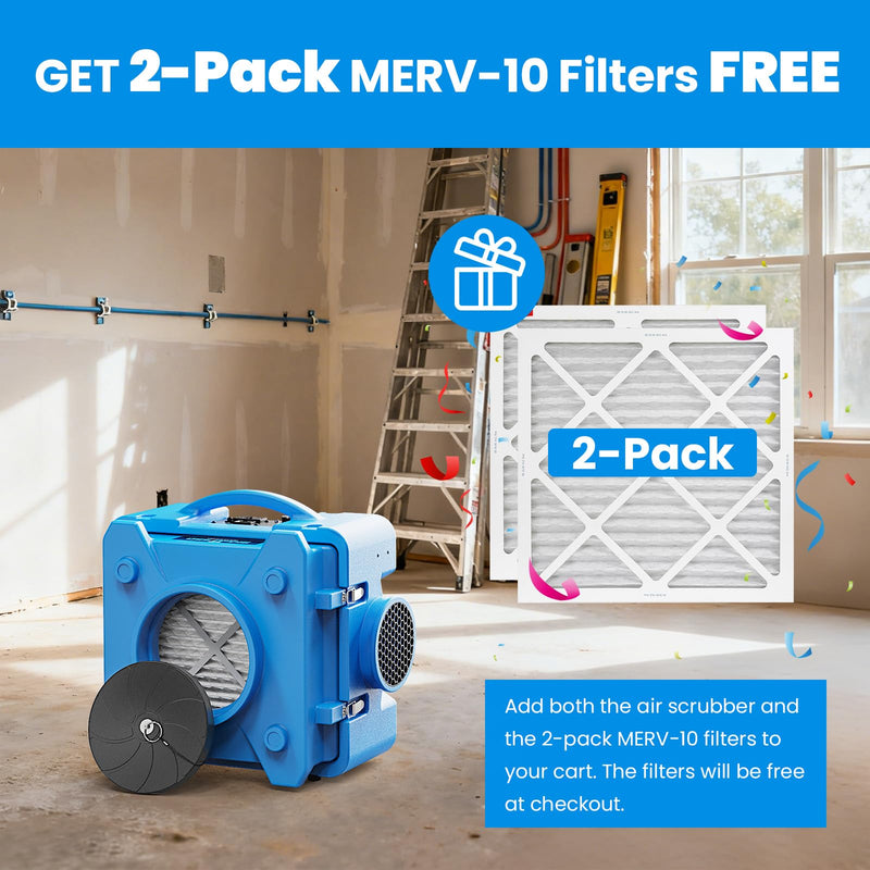 CADPXS 2-Pack MERV-10 Filters for CADPXS Shield 550 Air Scrubber White