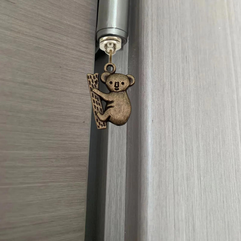 Brass Hinge Head Home Decoration Koala,Magnetic Hinge Dropper Hanging,Magnetic Hinge Head Toppers,Door Hinge Pin Topper (Brass) Brass