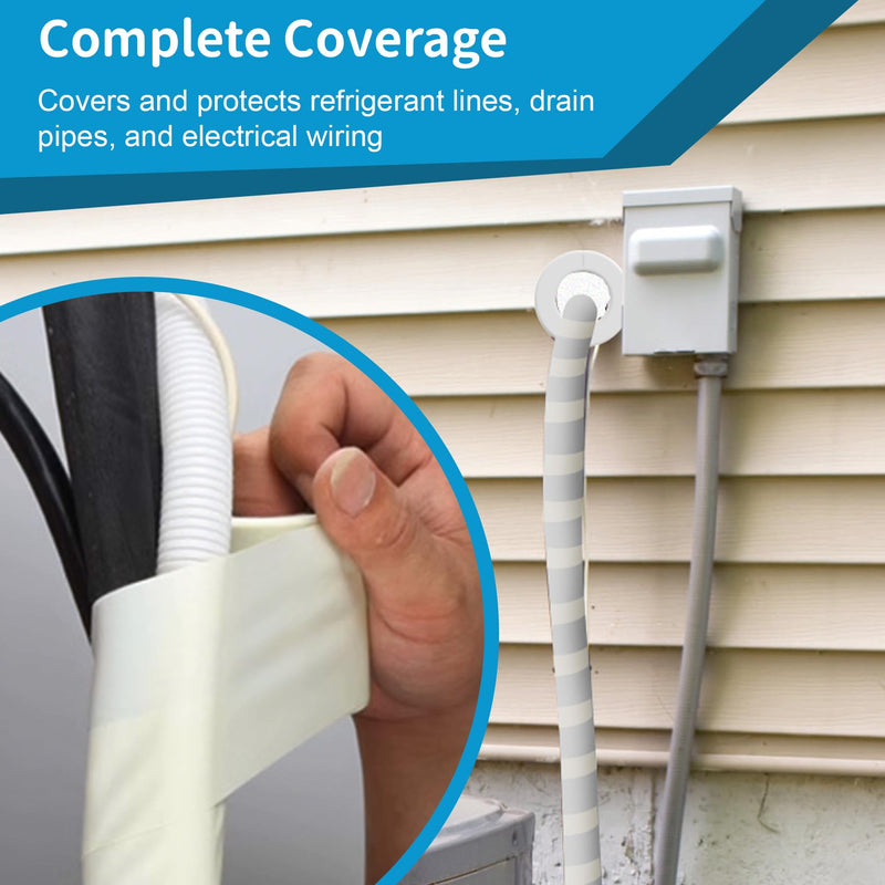 Air Jade Mini Split Cover Wall Sleeve for Air Conditioner Line Set Cover, AC Sleeve Through the Wall for Line Sets, Seal & Decorate the Wall Hole Outside Inside