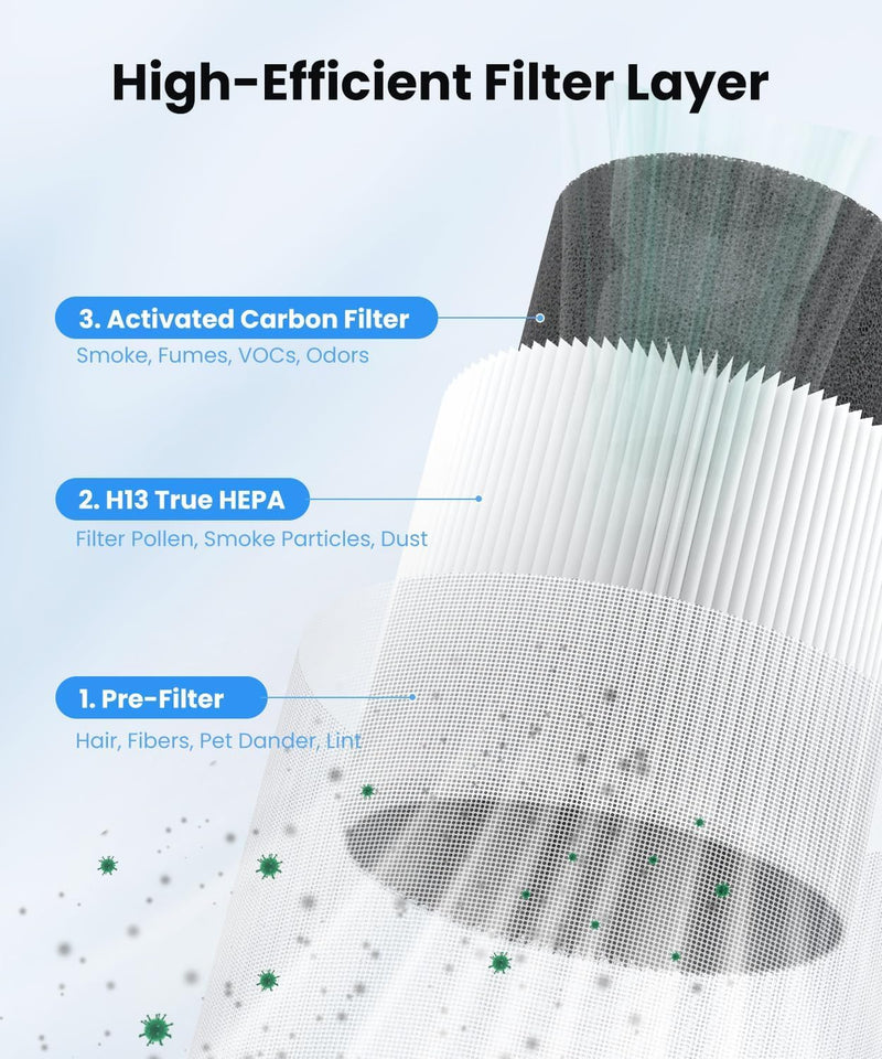 VEWIOR Official Air Purifier Replacement Filter for D10N