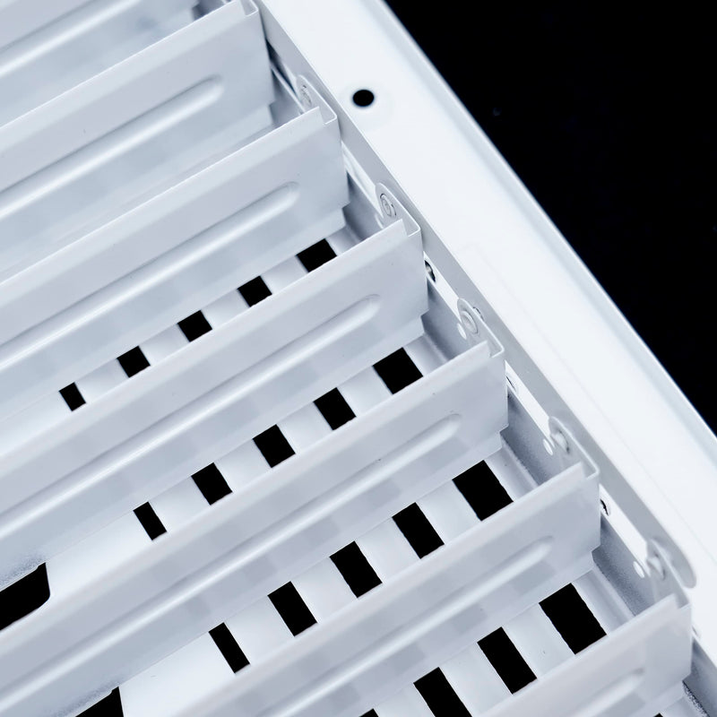 Fits 10x6 Duct Opening 3 Way Steel Air Supply Diffuser by Handua | Register Vent Cover Grille for Sidewall and Ceiling | White | Outer Dimensions: 11.75" X 7.75" 10" X 6" Duct Size