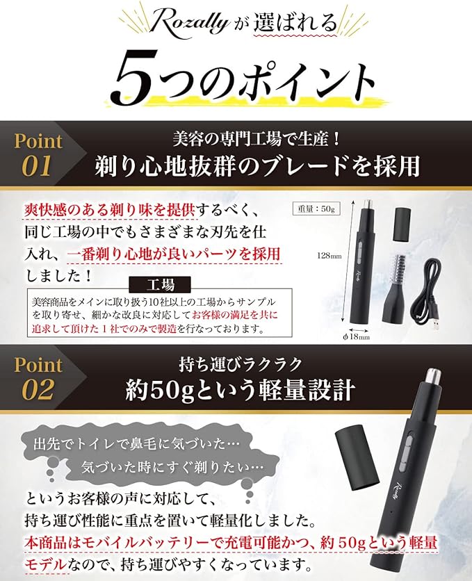 [Magazine Model] Nose Hair Cutter, Etiquette Cutter, Nose Hair Shaver, Nose Hair Cutter, Nose Hair Trimmer, Nose Hair Trimmer, Nose Hair Trimmer, Nose Hair Cutter, Waterproof, Men and Men (Navy) - NewNest Australia