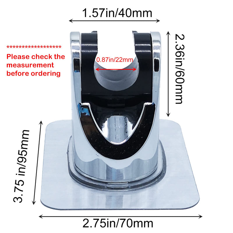 Strong Adhesive and Waterproof Shower Head Holder, Adjustable Handheld Shower Holder Wall Mount Shower Bracket by Lofekea Silver - 1 PACK