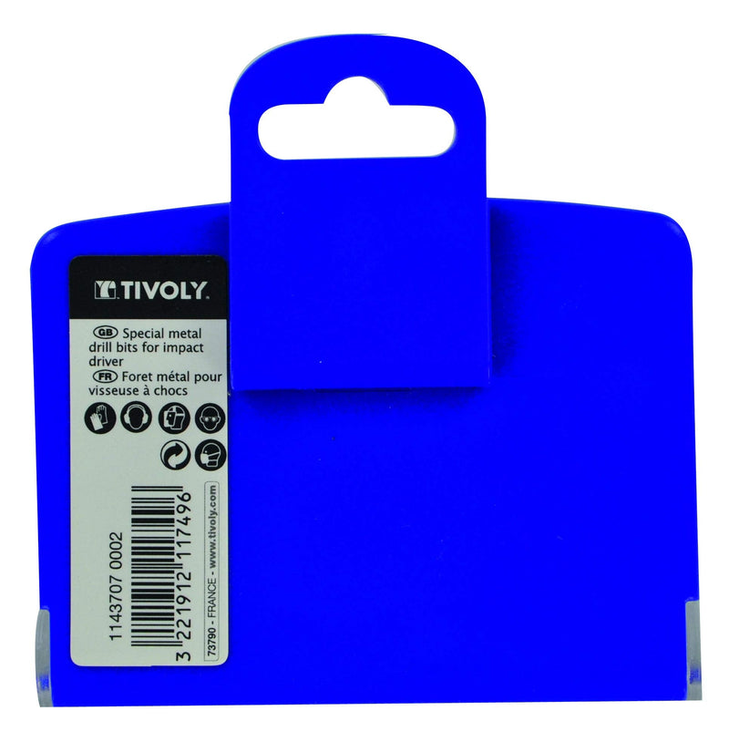 TIVOLY - Compact Set of 6 HSS One-Extra Short Metal Drill Bits Ø1/8" to 3/8" + 1 Quick Change Bit Holder - High-Performance Drills for Resistant Steel - Hex Shank- Designed for Tubing and Sheet Metal