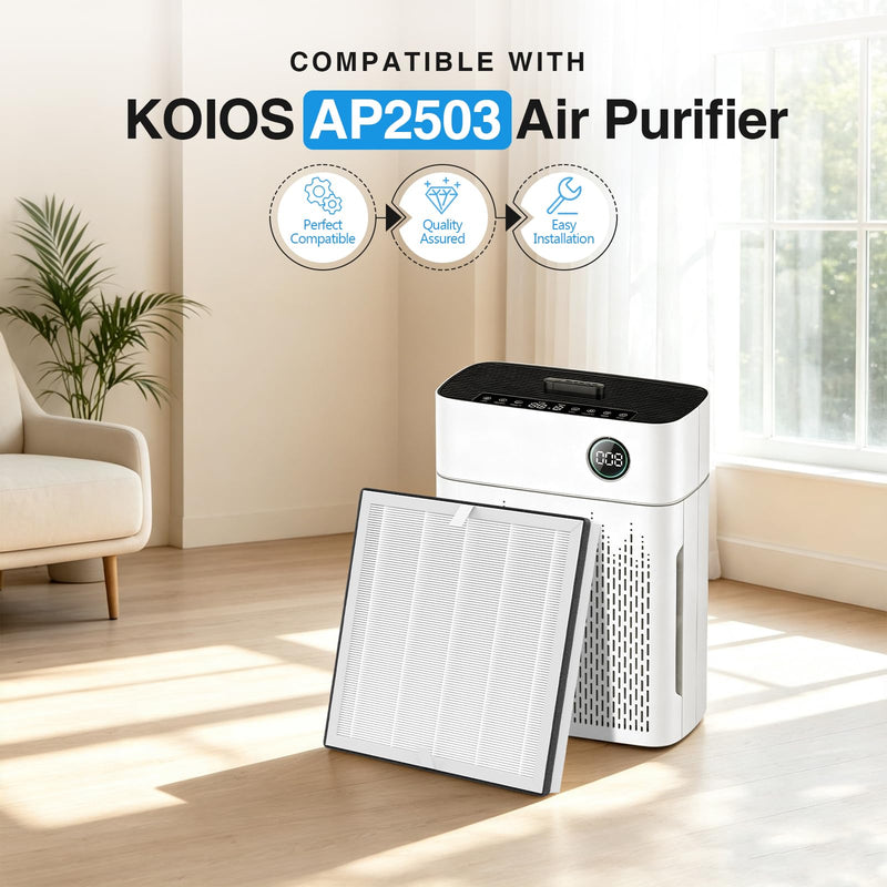 AP2503 Replacement Filter for KOIOS AP2503 Air Purifier, 2 Pack