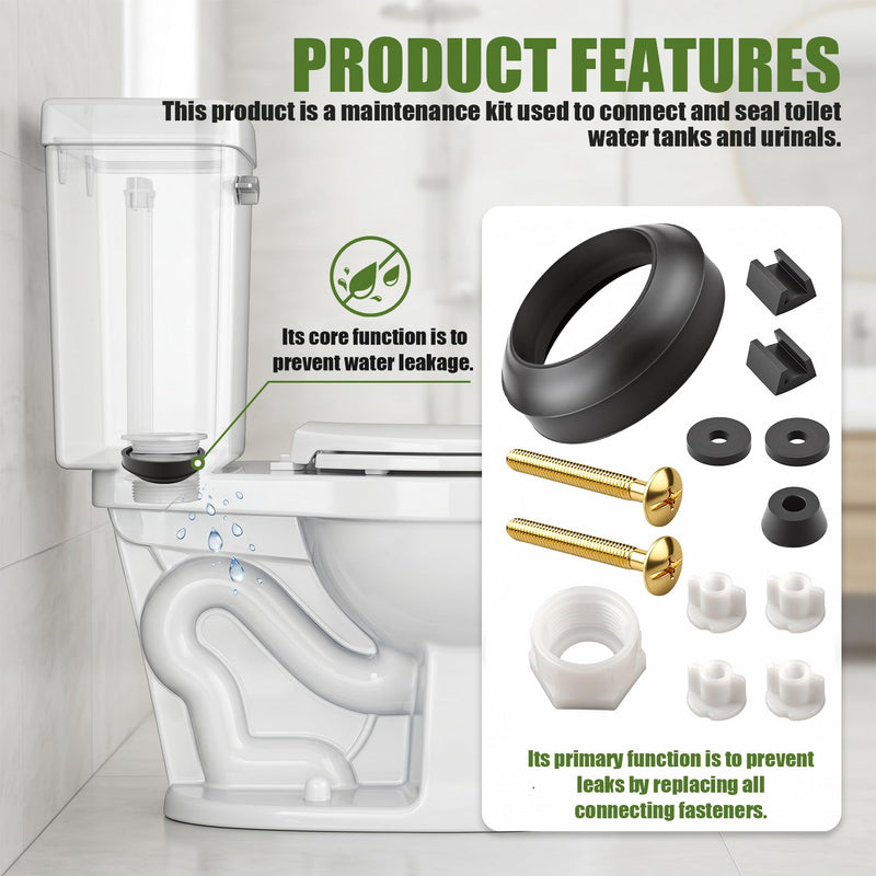 99-660 Tank to Bowl Bolt & Gasket Kit for Gerber Toilets,Compatible with Gerber 99-025 99-856 Series, for Avalanche AV2889X WS2889X LS28890 Toilets, Gerber Toilet Replacement Parts