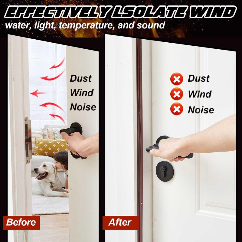 2 Roll Adhesive Backed Fire/Smoke Seal Flexible Silicone Weather Stripping Gasket Smoke Seal for Door Window Fireplace Commercial(0.5" W X 0.37" H X 17' L,3 Layer,Dark Brown) 0.5" W X 0.37" H X 17' L 3 Layer Dark Brown