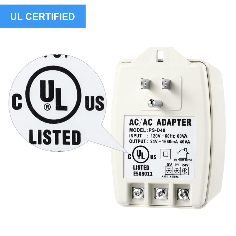ELK Plug-In Transformer 24VAC 40VA For HVAC Dampers & Zone Control Systems (Model ELK-TRG2440)