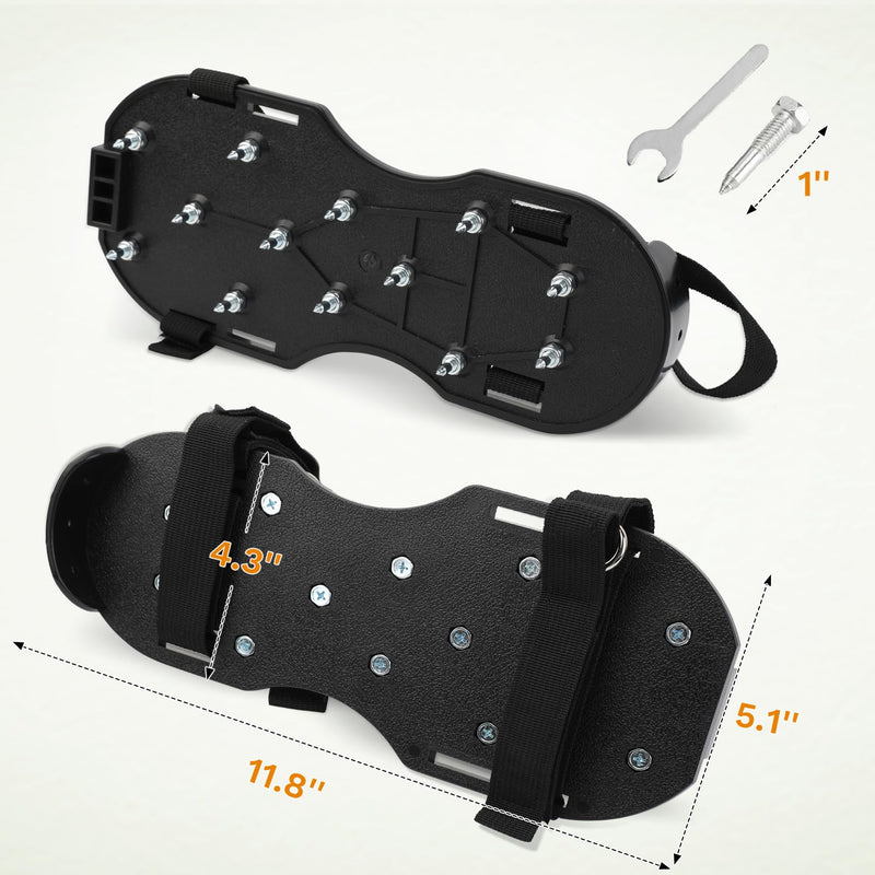 Spike Shoes for Epoxy Flooring Coating (99% Pre-installed) 13 one-Inch Spikes & 2 Velcro Strap (Non-Slip) Sturdy (Supports Up to 200 Pounds) Fits Men's and Women's Shoes in US Sizes 6 to 12