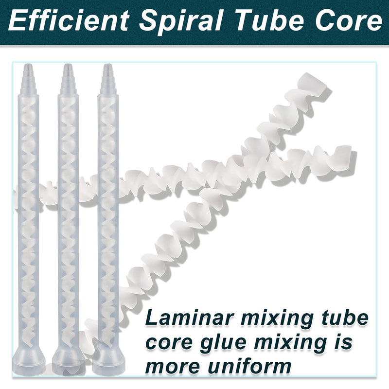 Epoxy Mixing Nozzle Static Mixer Nozzle Tubes 18-Element Adhesive Cartridges Spiral Tip 10 Pieces