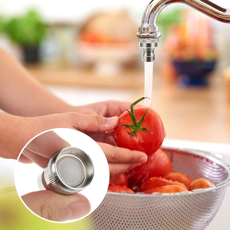 Faucet Snap Adapter Connection Sink Faucet Adapter Portable Dishwasher Faucet Adapter Faucet Aerator Sink Hose Adapter Countertop Dishwasher Connection Accessories (15/16-27Male or 55/64-27Famale)