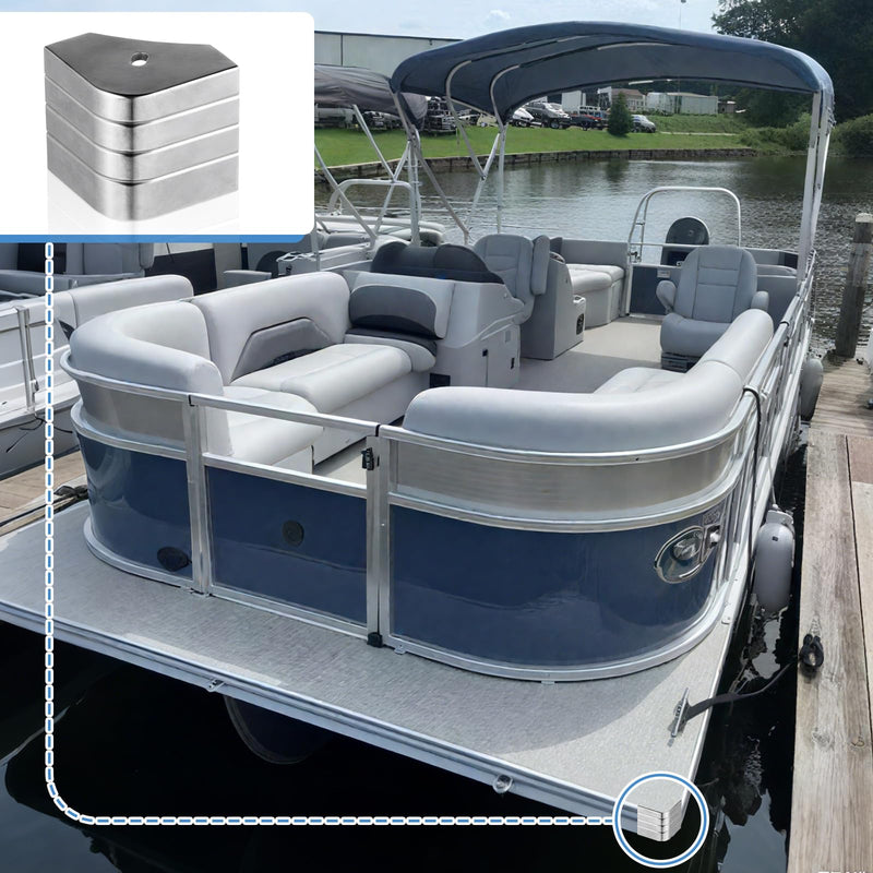 MorningRo Pontoon Boat Aluminum Corner Cap Casting Suitable for 90 Rounded Corner, not 90 Right Angles.Height: 3-1/8" to 3-3/16" Top: 3-1/8" to 3-3/16" 2