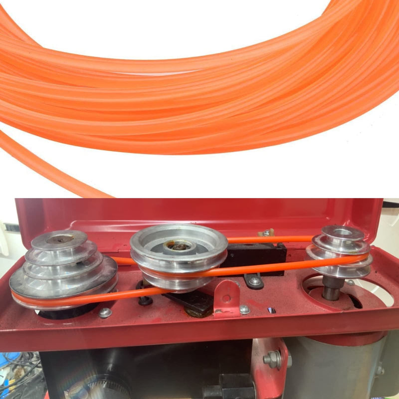High Performance Round Belting, PU Belt Polyurethane Round Belt for Drive Orange (4mmx10m) 4mmx10m