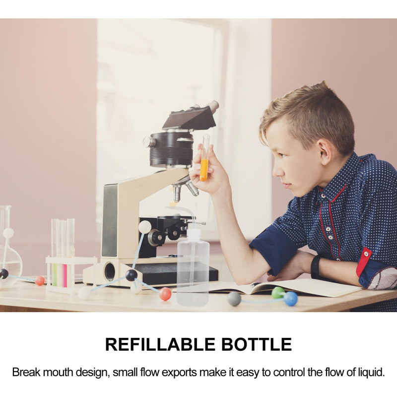 Mipcase 6 Pack Refillable Plastic Scale Wash Bottles Squeeze Bottles with Fine Nozzle Tip 8.85 in Chemical Wash Bottle for Lab Liquid Dispensing for Household Use 16.9 Ounces White