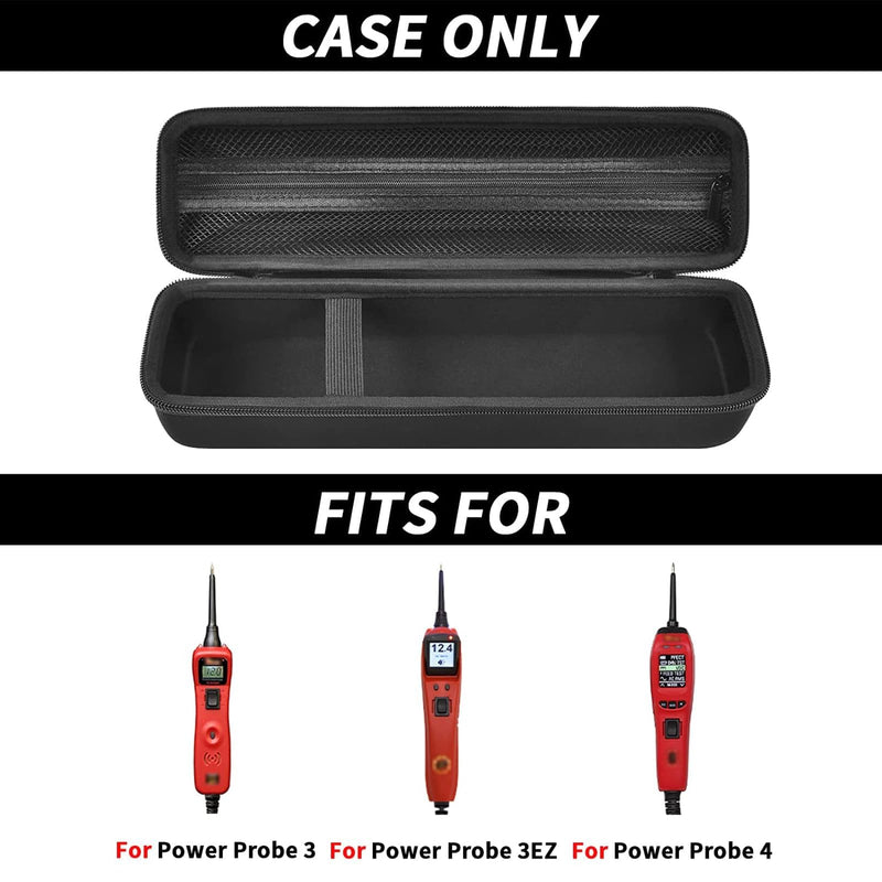 PAIYULE Case Compatible with Power Probe 3 3EZ 4, Circuit Tester Storage Holder, Car Diagnostic Tool Digital Volt Meter Organizer Box Fits Multimeter Test Leads and Adapter (Bag Only)
