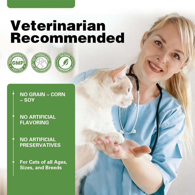 Hairball Treatment for Cats - Cat Hairball Remedy - Supports Skin & Coat, Digestion, Cat Furball Treatment, Helps Eliminate and Prevent Hairballs for Indoor Cats and Kittens(Cat Grass Flavor) Cat Grass