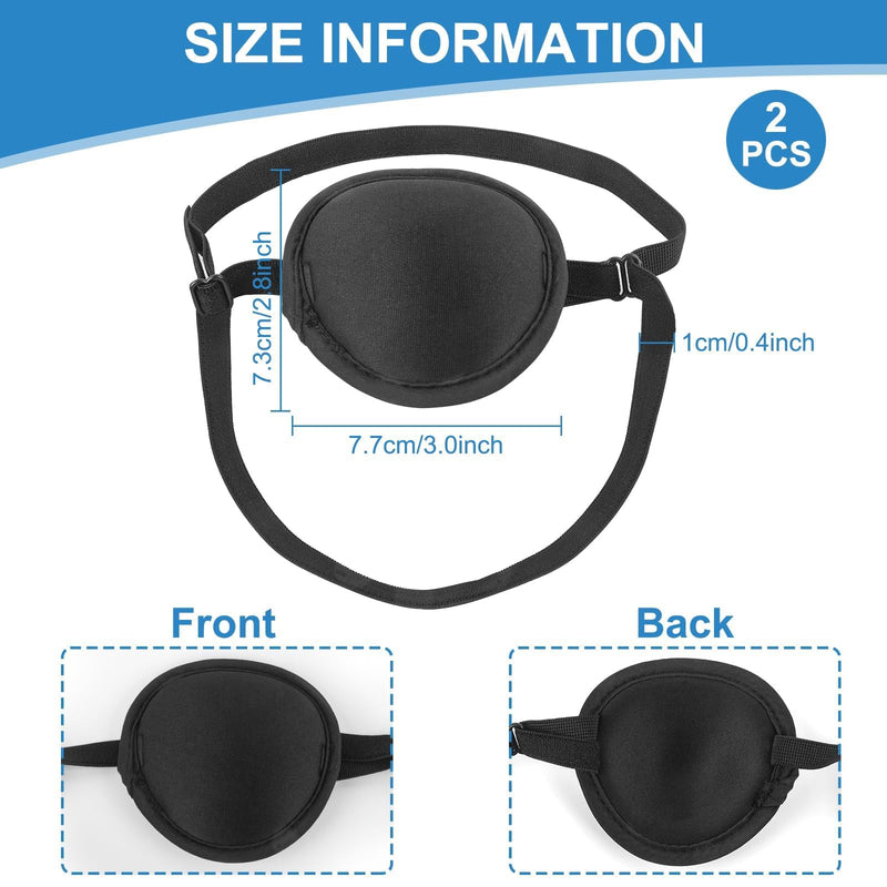 Dog Eye Patch - Protective Cover for Injuries,Post-Surgery Recovery,Adjustable Eye Patch for Small Dogs & Cats (2) 2
