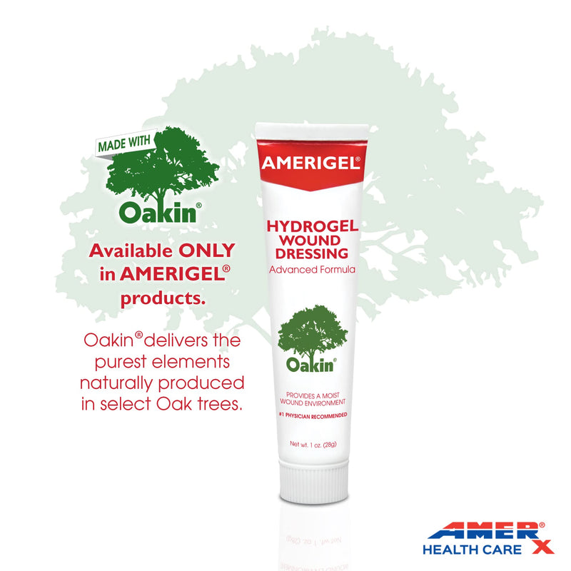 AMERIGEL Wound Care Bundle - 1 oz. Hydrogel Wound Dressing, 4 fl oz. Saline Wound Wash - Moisture-Rich Healing and Advanced Skin and Wound Care
