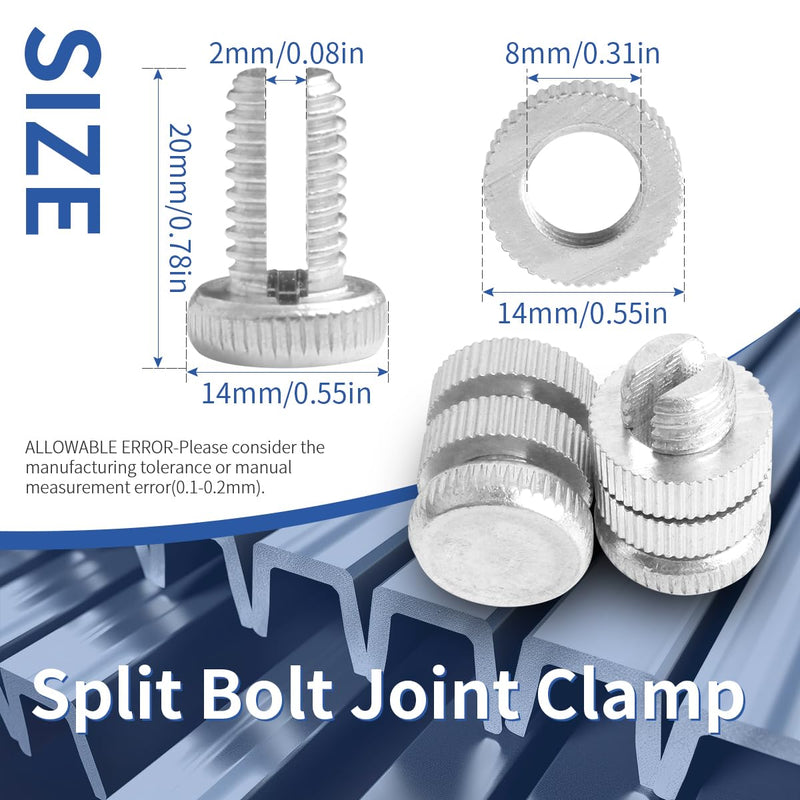 32Pcs Electrical Fence Connector Aluminium Alloy Wire Join Clamp Split Bolt Joint Clamp Wire Connector for Electric Fence Wire