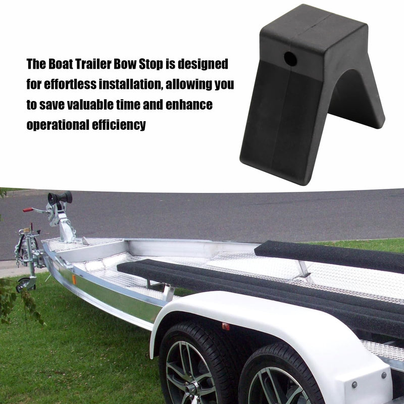 Viknman 2" V-Span Boat Trailer Bow Stop Block Trailer Rubber Bow Stop Boat Trailer V-Guide Non Marking Polyurethane 1/2" Mounting Hole Diameter
