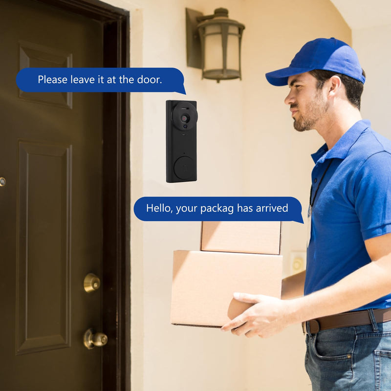 Video Doorbell, Video Intercom System, Night Vision, Two Way Voice, 170° Viewing Angle, Doorbell with Camera Monitor, Doorbell for Villa House Office Apartment