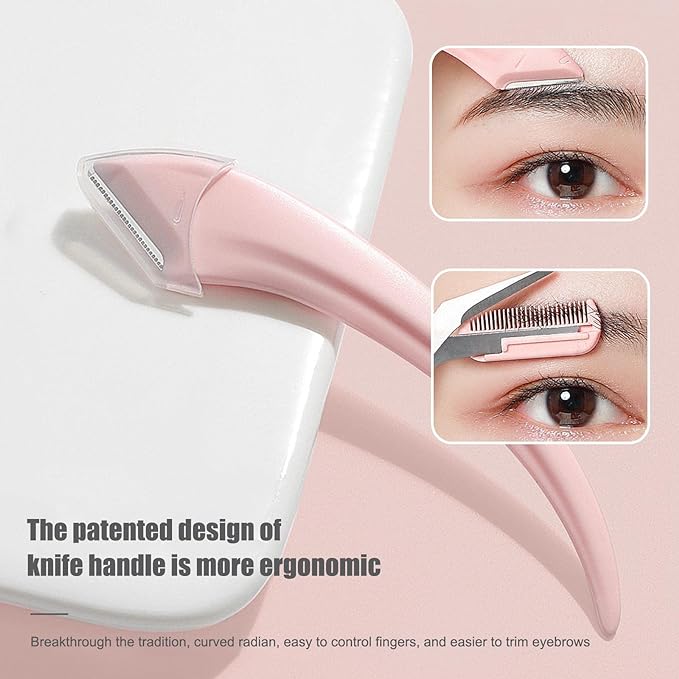 Eyebrow Trimmer Scissors with Comb for Women Professional Stainless Steel Eyebrow Trimmer Scissors Beauty Makeup Accessories Q5A2 - NewNest Australia