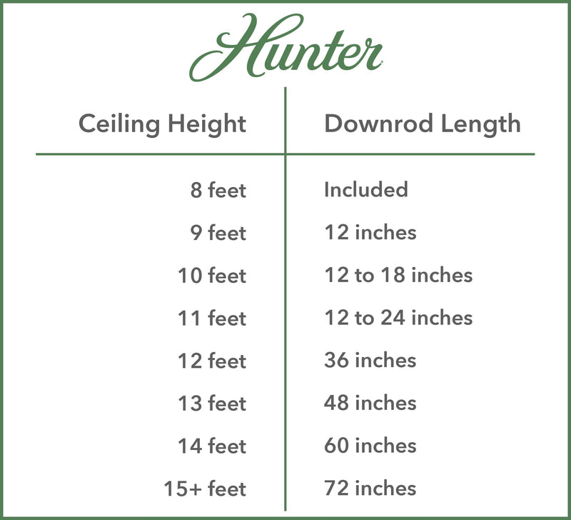 Hunter Fan Company, 26302, 12 inch Original® Black Downrod 1 Piece