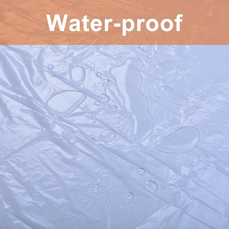 Clear Plastic Sheeting Drop Cloths for Painting, 5 Pcs 9x12ft Plastic Tarp Waterproof Dustproof Almost Tear Resistance Multi-Purpose Furniture Cover Floor Wall Protection Film White