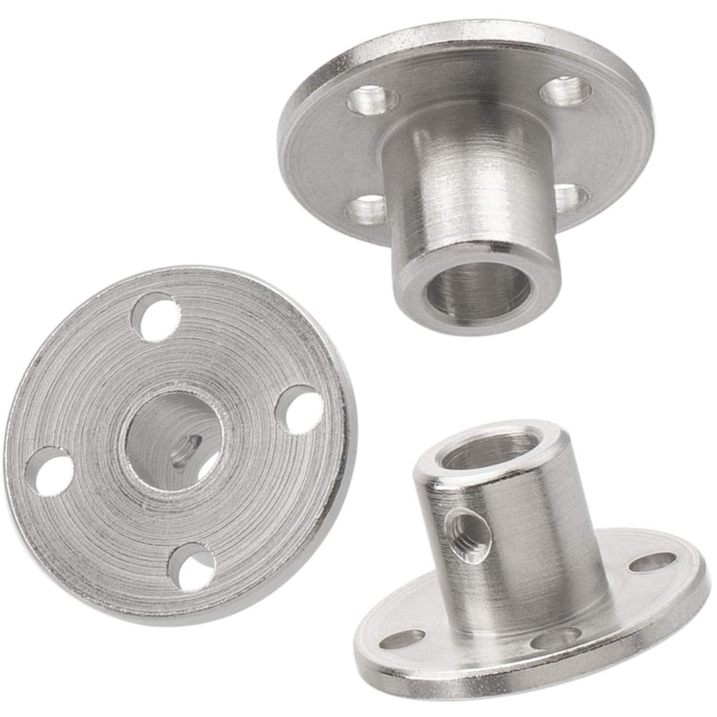 2 Pack 6mm Flange Coupling Connector, Rigid Guide Steel Model Coupler Accessory, Shaft Axis Fittings for DIY RC Model Motors, High Hardness Coupling Connector-Silver. (2 pcs 6mm) 2 pcs 6mm
