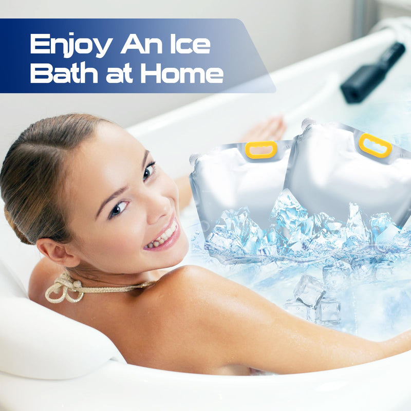 4Pack Ice Bath Bags, Reusable 10L Freezer Water Bags for Ice Bath Collapsible Bathtub Freezer Water Cold Plunge