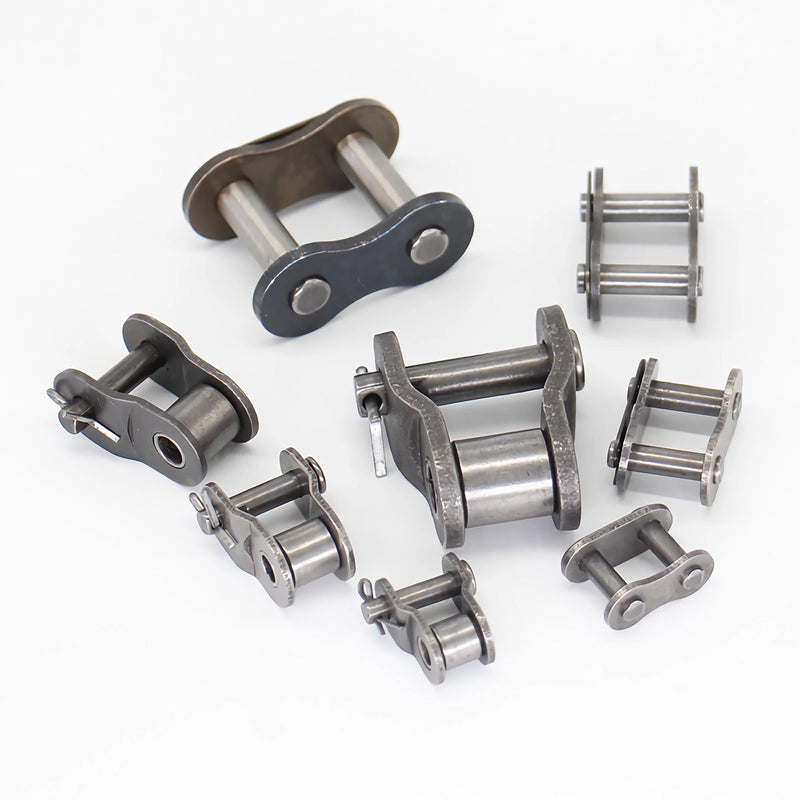 5PCS Roller Chain Offset Half Link #25, 1/4 Inch Pitch Carbon Steel Crank Link, Standard Chain End Connector Split Links for 04C Chain 04C(#25) offset 5