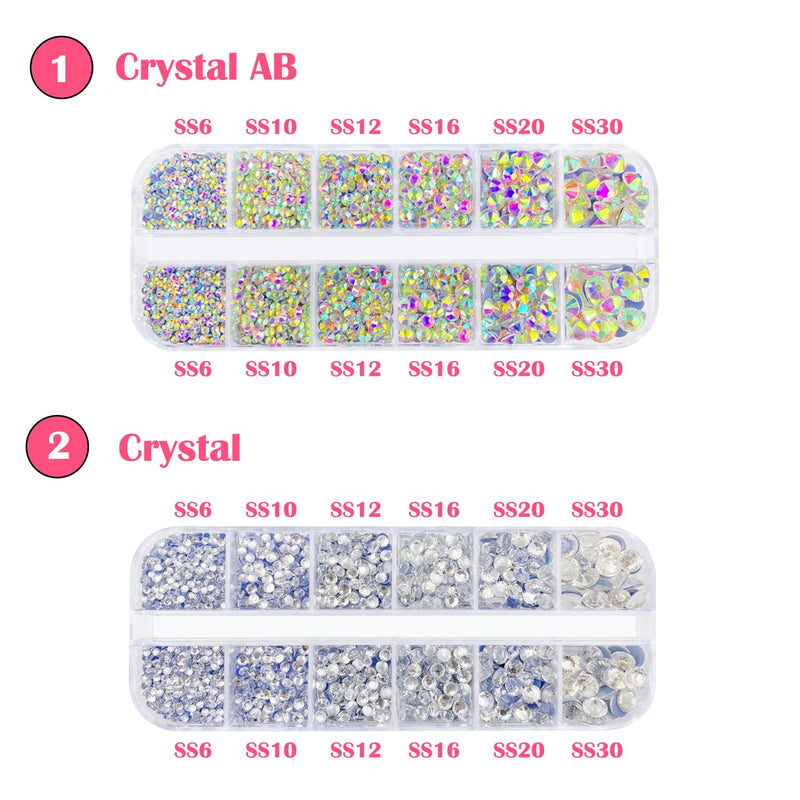 Hotfix Rhinestones Bedazzling Kit,Iron-on Hot Fix Applicator Setter Tool with Rhinestones,Hot Fixed Wand for Clothes Clothing Fabric Crafts,Crystal Crystal-Craystal AB