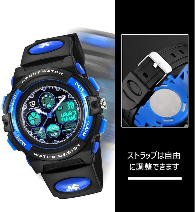 Kids Watch, Digital Watch, Boys Sports Watch, Girl's Watch, General Outdoor Use, Multifunctional, Alarm, Date Display, Dual Time, LED, Analog Display, 1-blue, 51 - NewNest Australia