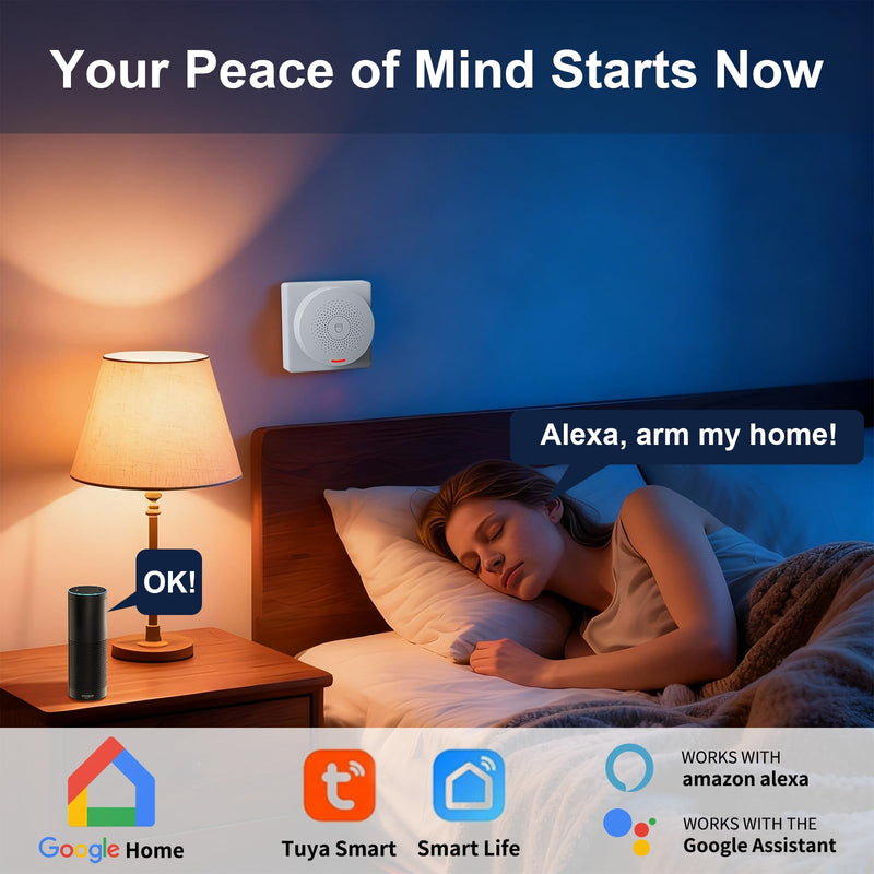 150W Wireless Security System for House, WiFi Door/Window Sensors Alarm System kit, Motion Detectors with Instant App Alerts NO Monthly Fees